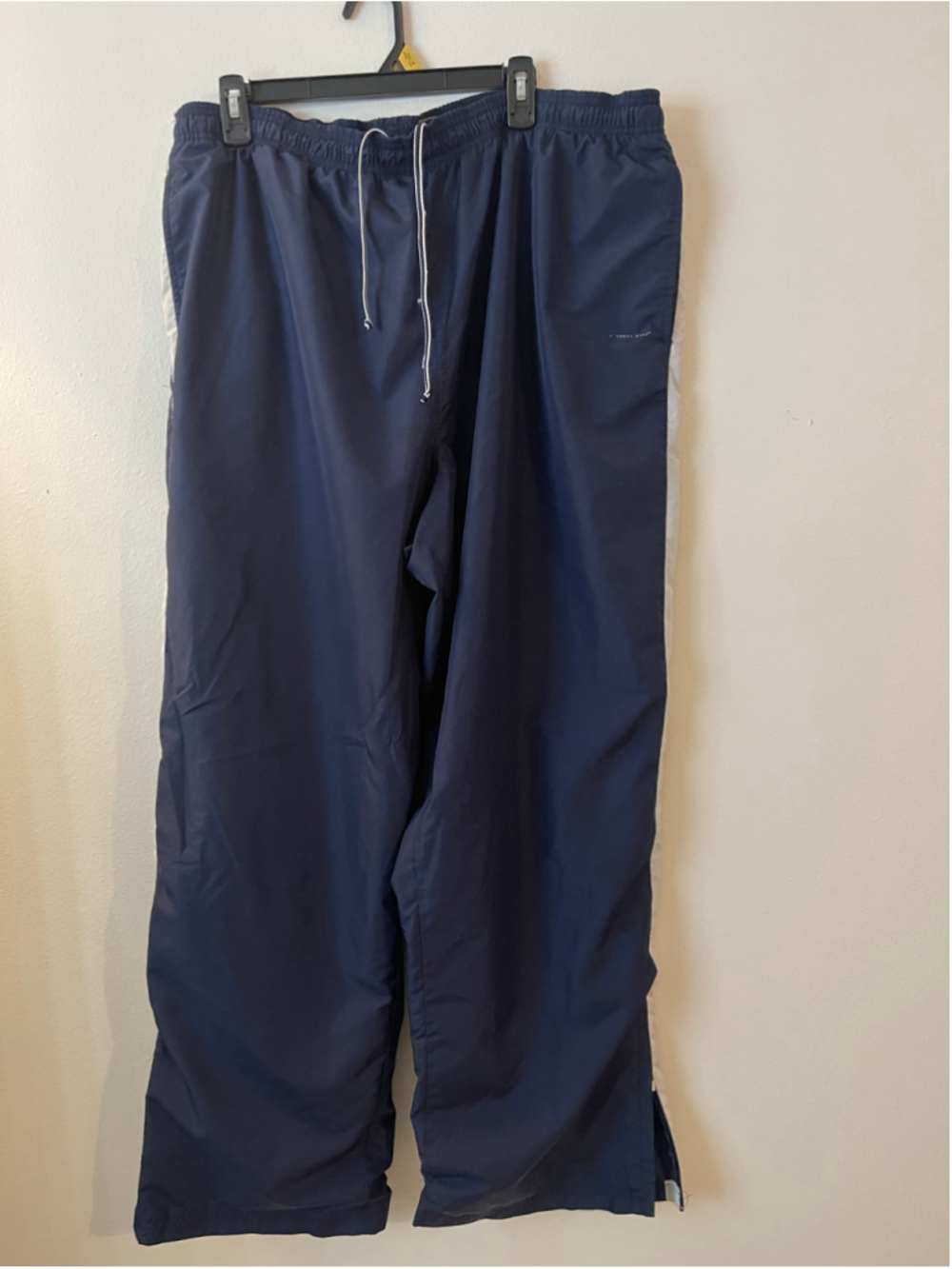 Men’s Fitness Gear Track Pants Joggers Navy White Size 2X